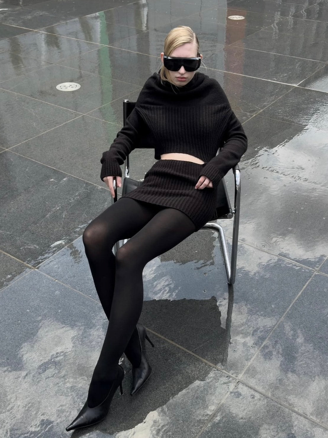 【NACHE】2-WAY SHAWL KNIT