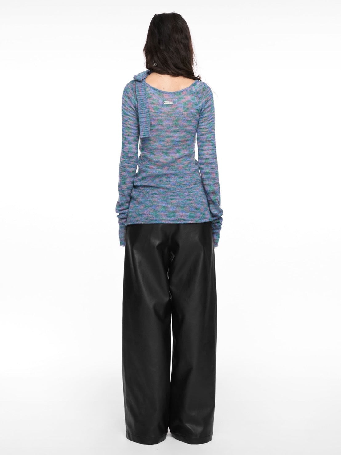 【NACHE】FOLDED WIDE PANTS (UNISEX) LEATHER