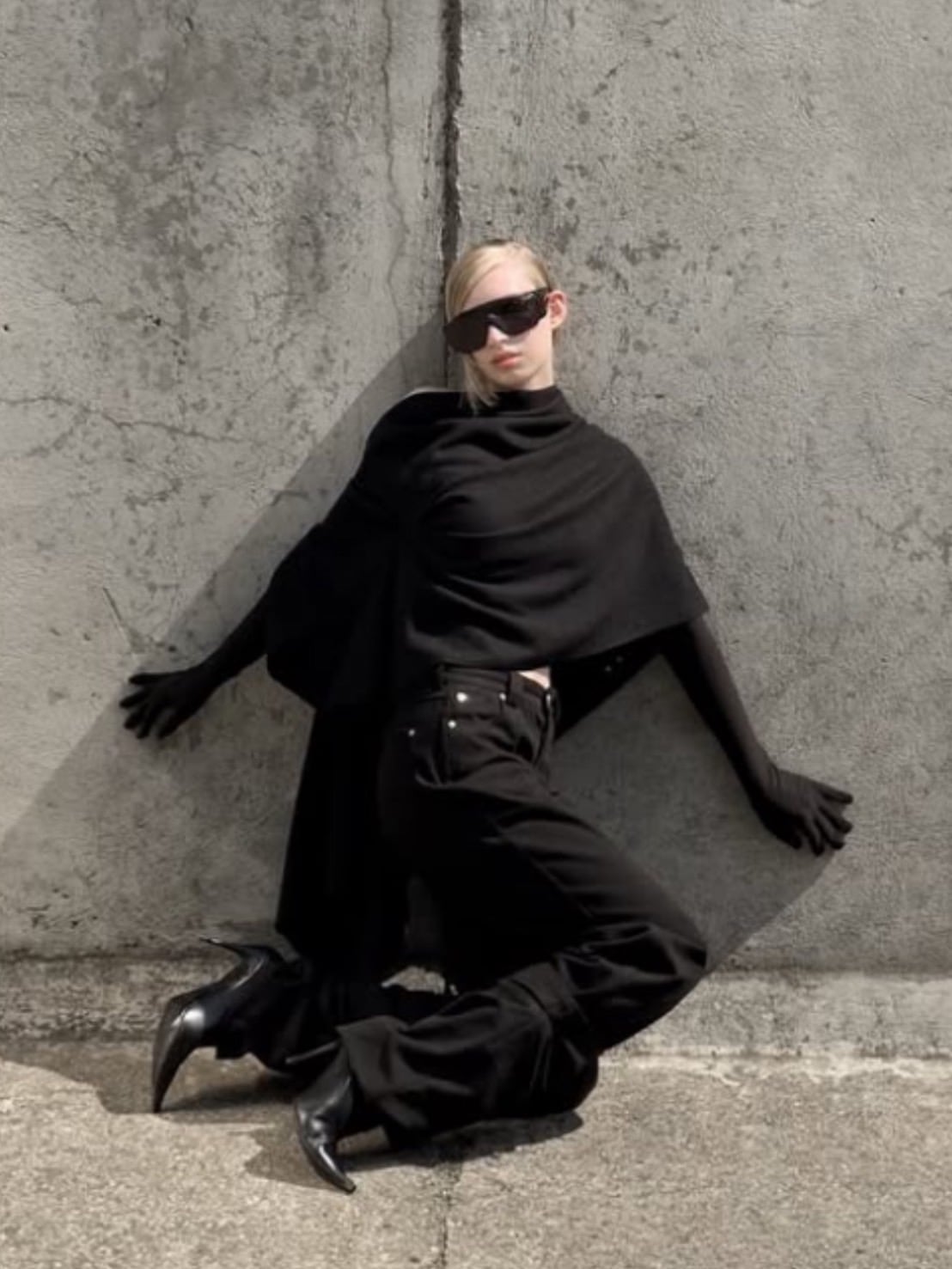 【NACHE】PINCHED SCARF (UNISEX)