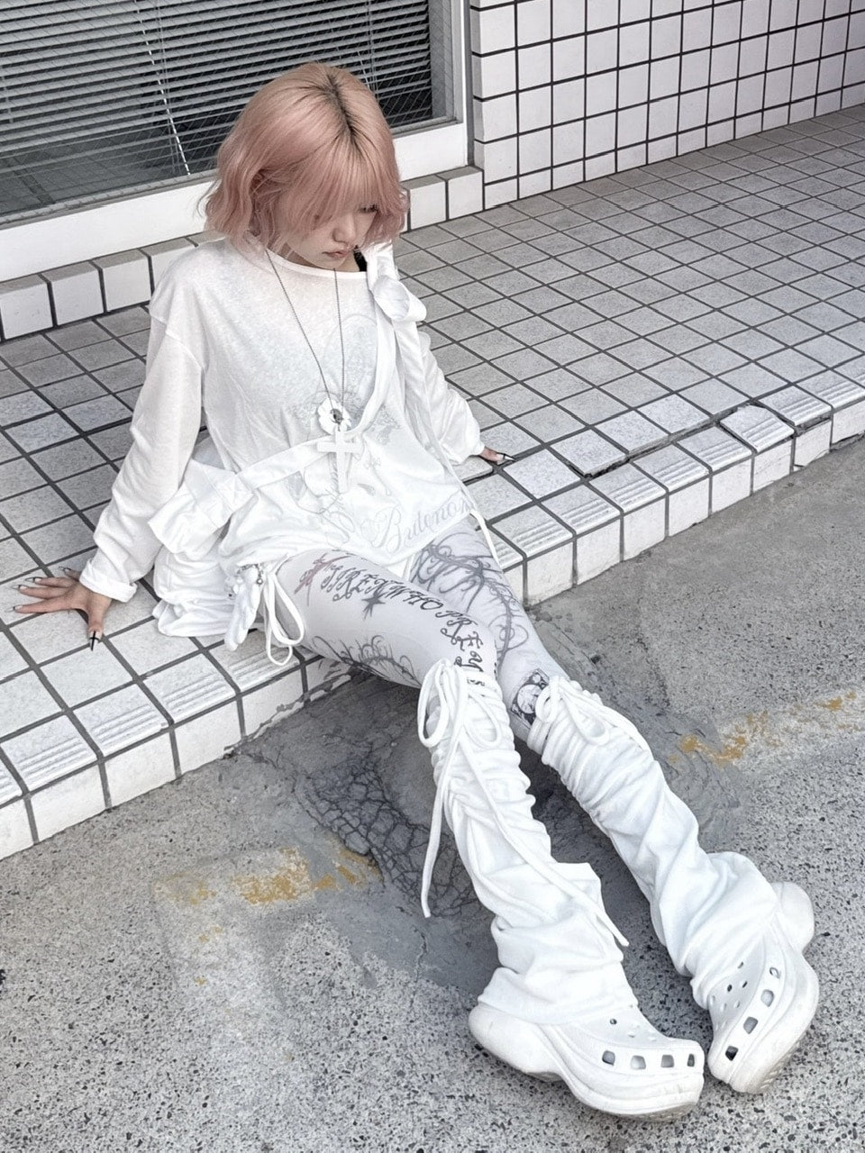 受注制【nmtc +】vintage cross long sleeve / 【エヌエムティーシープラス】ビンテージクロスデザイン長袖Tシャツ