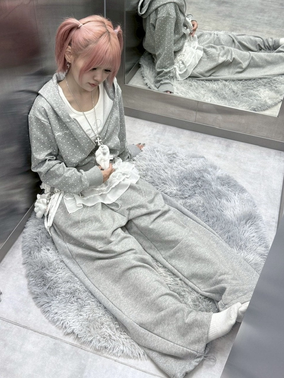 受注制【nmtc +】dot zip up hoodie / 【エヌエムティーシープラス】ドットジップパーカー (2color)