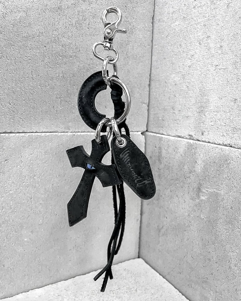 【UNIZ】Cross Eye Key Chain / 【ユニズ】クロスアイズフリンジキーチェーン