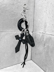 【UNIZ】Cross Eye Key Chain / 【ユニズ】クロスアイズフリンジキーチェーン