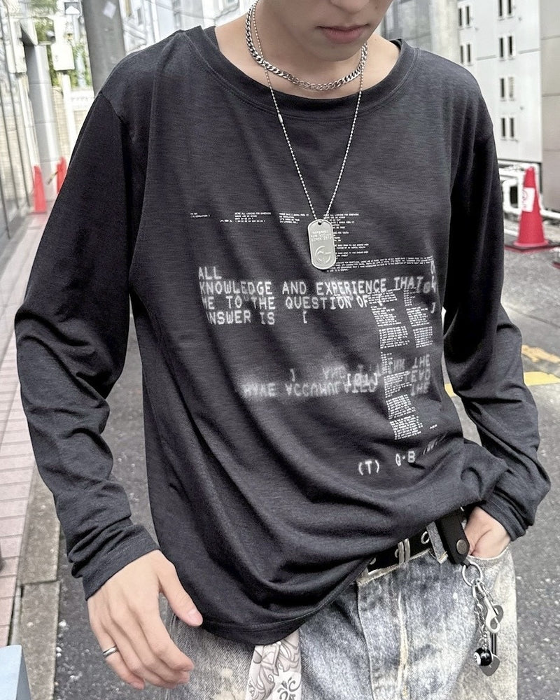 受注制【nmtc +】loose fit one shoulder long sleeve / 【エヌエムティーシープラス】ルーズフィットワンショルダー長袖Tシャツ (2color)