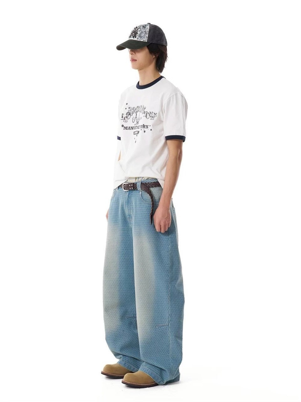 【AAKAM】Contrast Washed Cotton Ball Cap