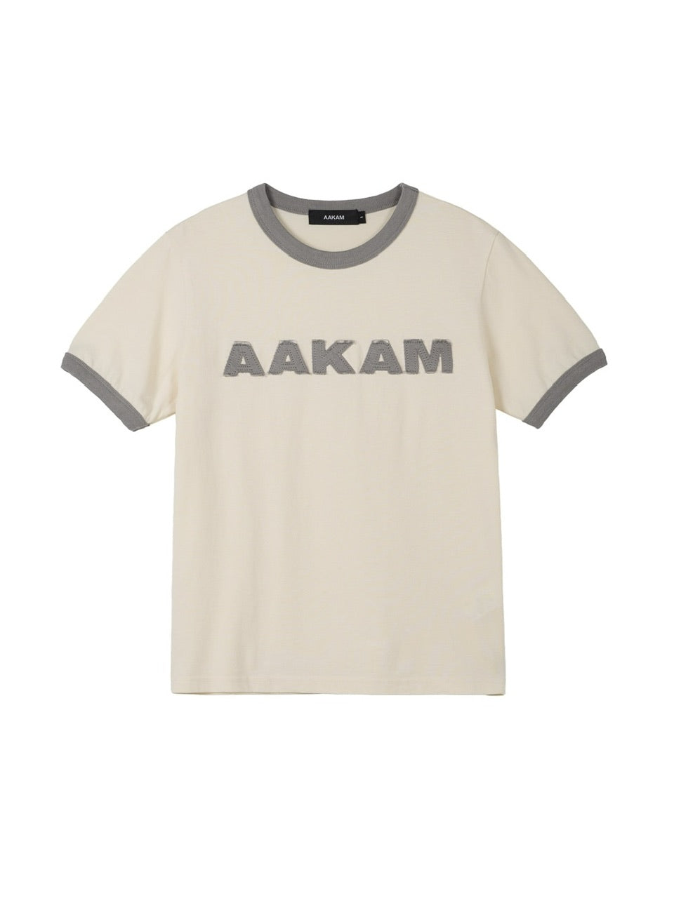 【AAKAM】Logo Patch Ringer Top