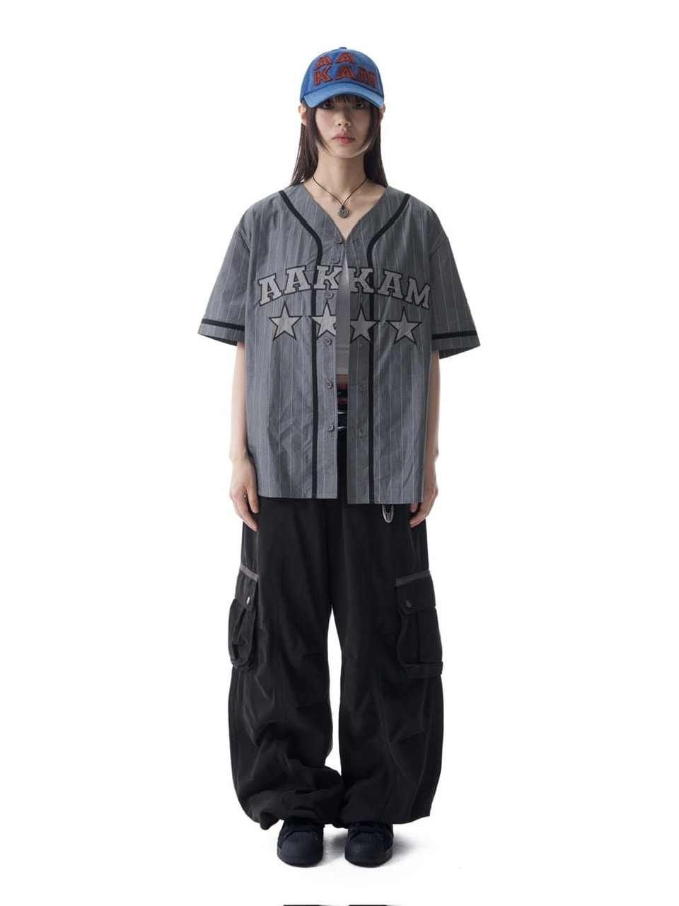 【AAKAM】Cotton Baseball Jersey