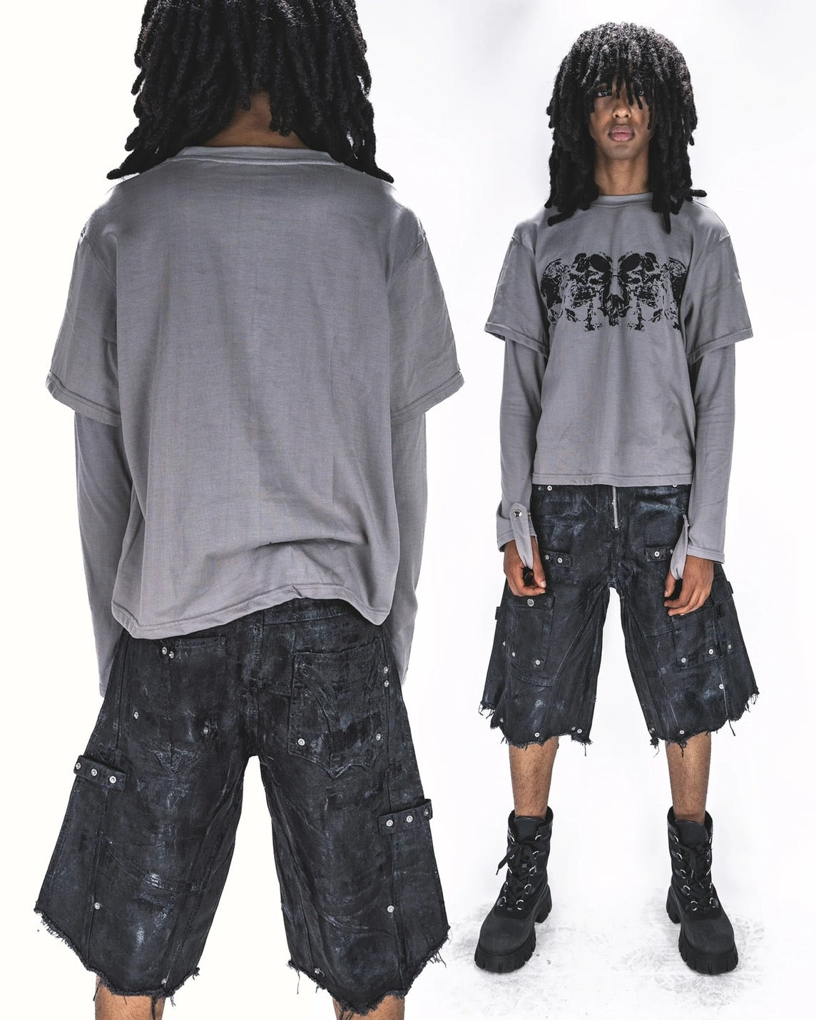 【haveyoudiedbefore?】Obutane Village Waxed Jorts / 【ハブユーダイドビフォー】アイレットデザインハーフパンツ