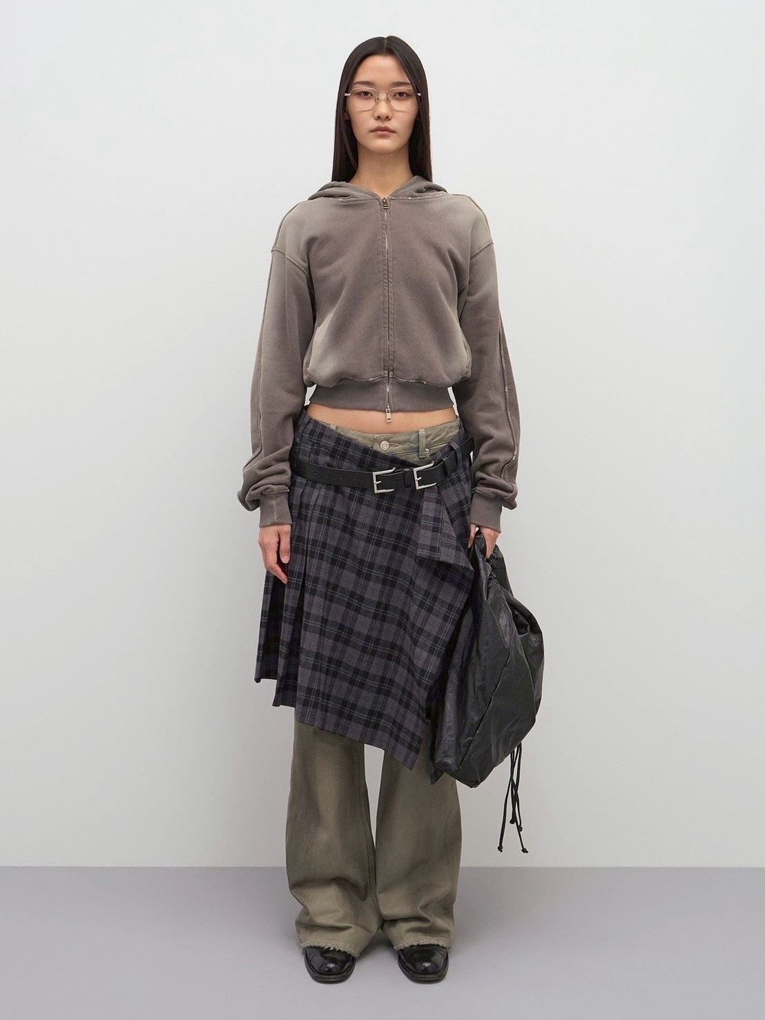 【LCDC】SPRAY WASHED CROPPED HOOD ZIP-UP / 【エルシーディーシー・ティーエム】スプレーウォッシュクロップジップアップパーカー