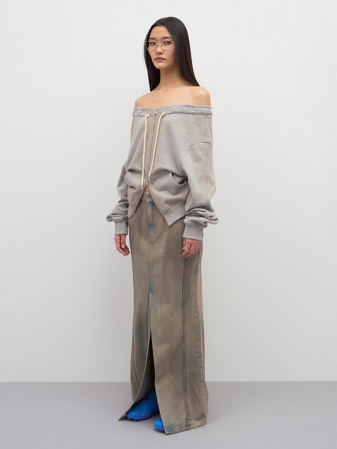 【LCDC】DIRTY WASHED DENIM SKIRT / 【エルシーディーシー・ティーエム】ダーティウォッシュデニムスカート