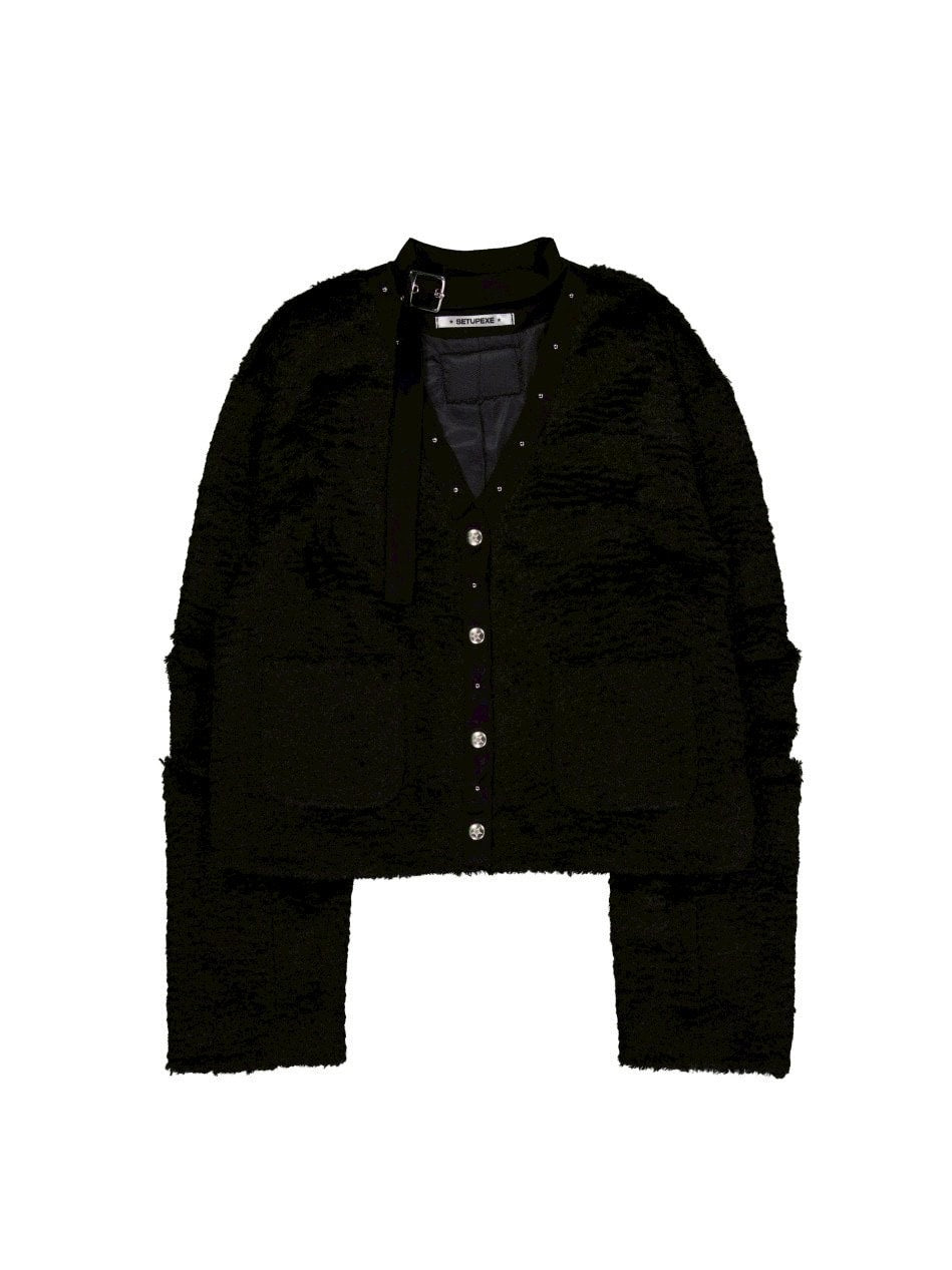 【SETUP‐EXE】SHORT CHOKER JACKET / 【セットアップエグゼ】ショートチョーカージャケット