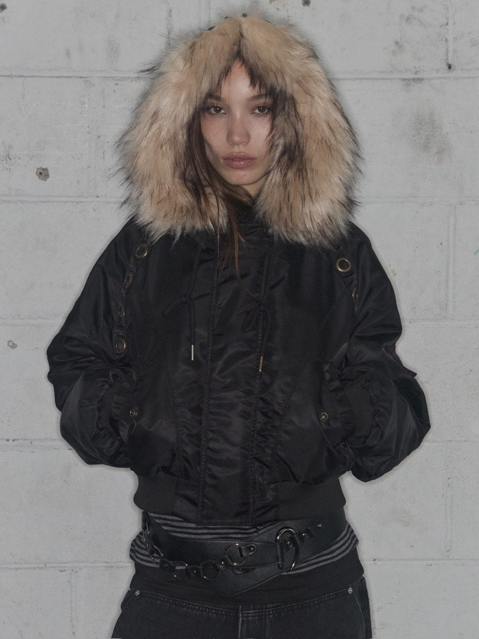 【FANCY CLUB】EYELET FUR MA-1 / 【ファンシークラブ】アイレットファーＭＡ-1