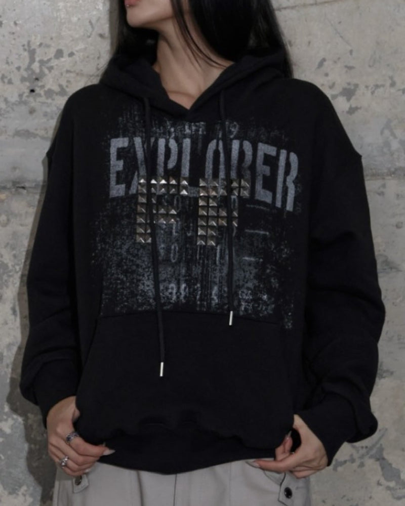 【FANCY CLUB】FF STUD HOODIE / 【ファンシークラブ】ＦＦスタッヅパーカー