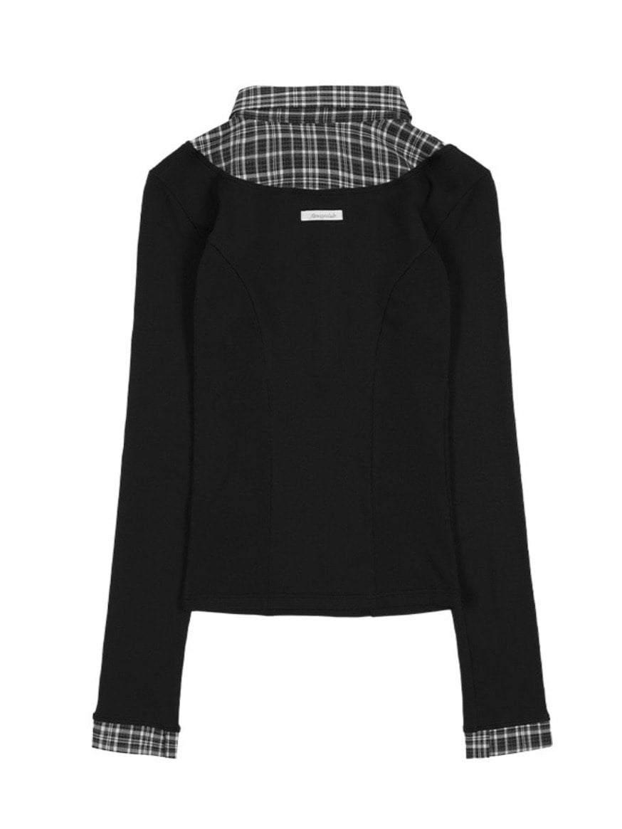 【FANCY CLUB】SHIRT LAYERED LONG SLEEVE / 【ファンシークラブ】シャツレイヤード長袖Ｔシャツ