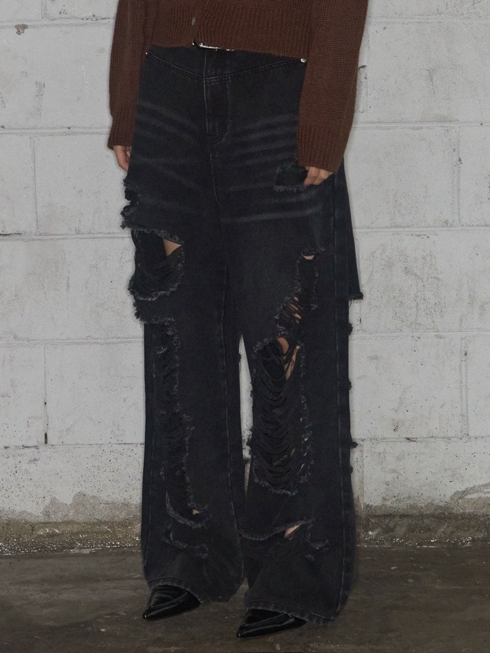 【FANCY CLUB】WASHED DAMAGE DENIM PANTS / 【ファンシークラブ】ウォッシュダメージデニムパンツ