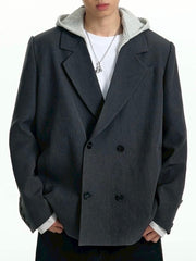 【TGNS】Detachable Hooded Suit / 【ツーガンズ】オーバーサイズフードセットテーラードジャケット