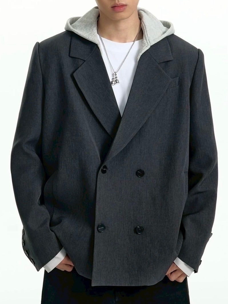 【TGNS】Detachable Hooded Suit / 【ツーガンズ】オーバーサイズフードセットテーラードジャケット