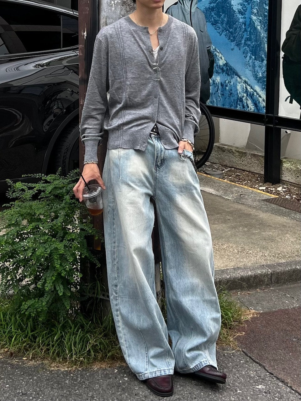 受注制【Chikashitsu +】wool blend cardigan / 【チカシツプラス】ウールブレンドカーディガン (2color)