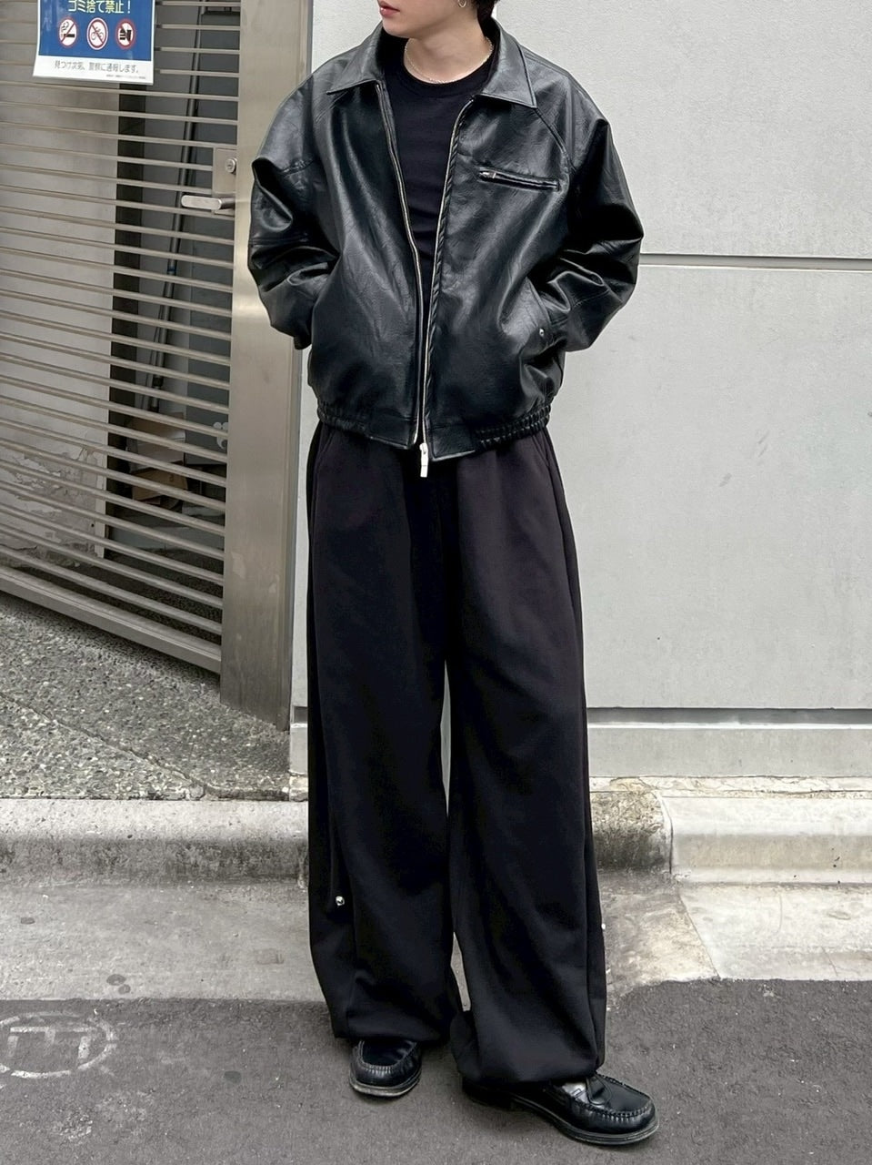 受注制【Chikashitsu +】bomber synthetic material jacket / 【チカシツプラス】ボンバーシンセティックマテリアルジャケット (2color)