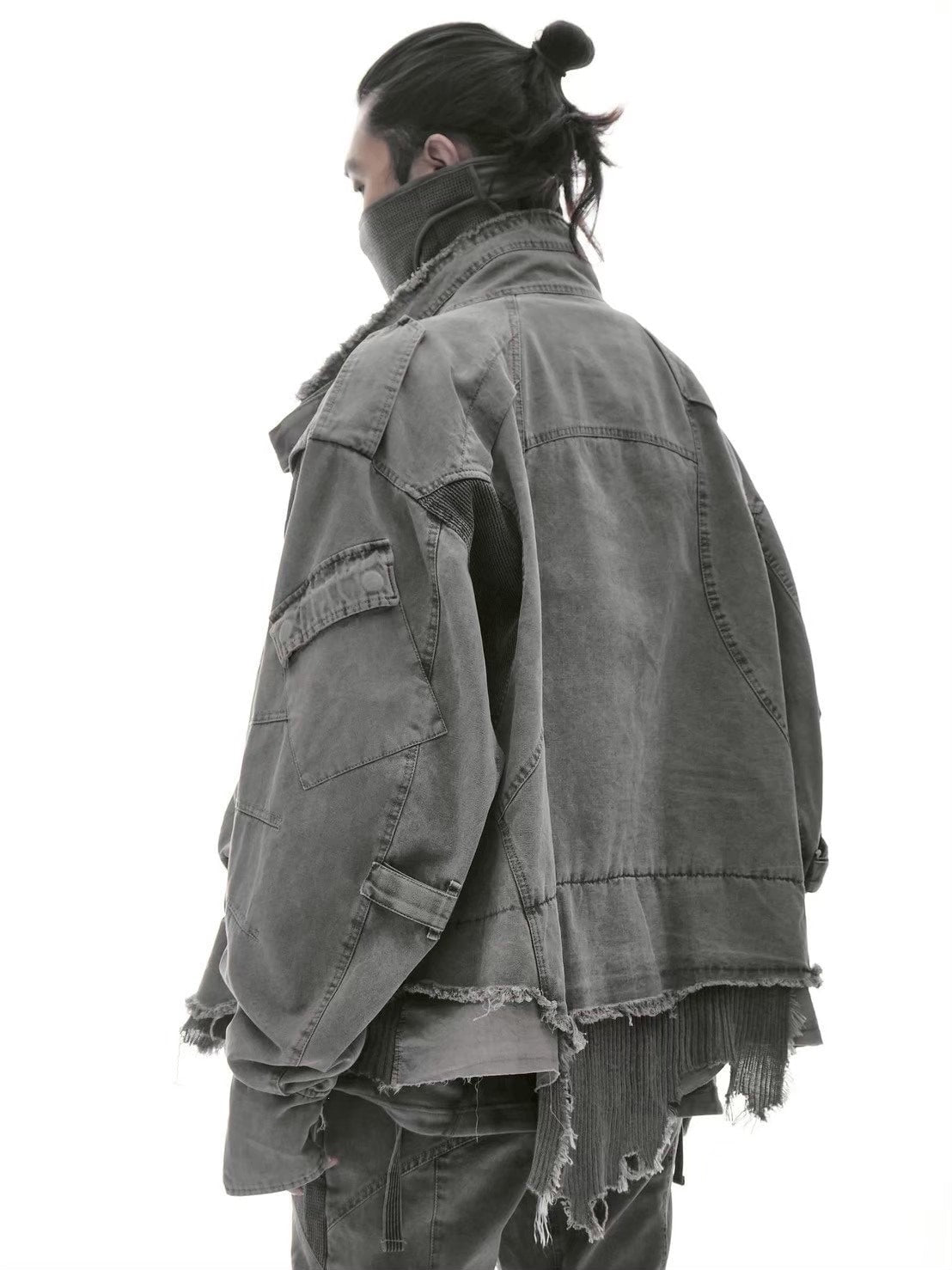 【d5ove】Structural utility jacket / 【ダヴ】ユーティリティウォッシュミリタリージャケット