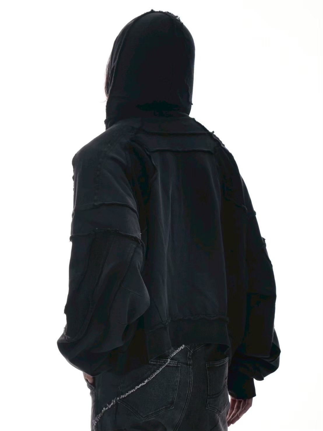 【d5ove】Structured Zippered Hoodie / 【ダヴ】ラインダブルジップパーカー