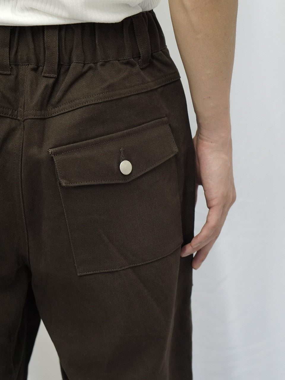 【CS】cotton wide twill pants (brown) / 【シーエス】コットンワイドツイルパンツ