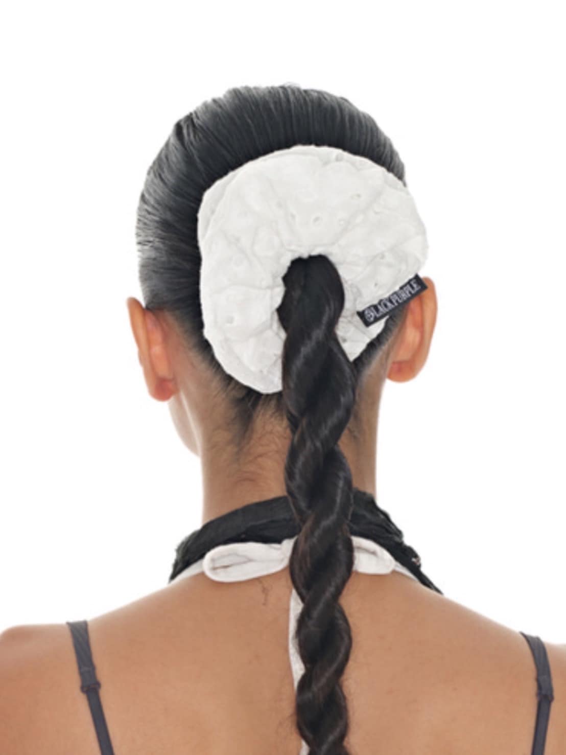 【BLACK PURPLE】Netty Lace Eyelet Scrunchie / 【ブラックパープル】ネットレースアイレットシュシュ