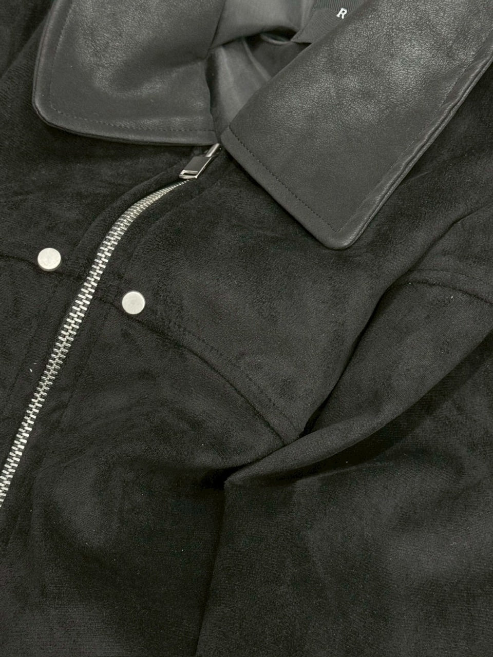 【Chikashitsu +】suede contrast collar jacket / 【チカシツプラス】スエードコントラストカラージャケット (2color)