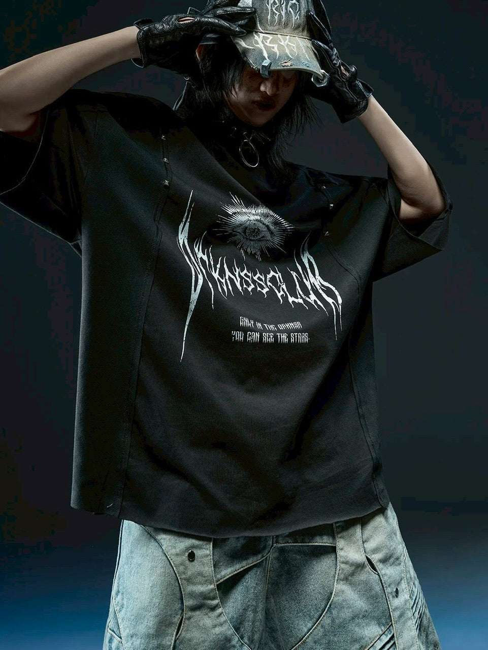 【RICH】DRKNSS Printed Over T-shirt / 【リッチ】ロゴグラフィックオーバーサイズ半袖Tシャツ