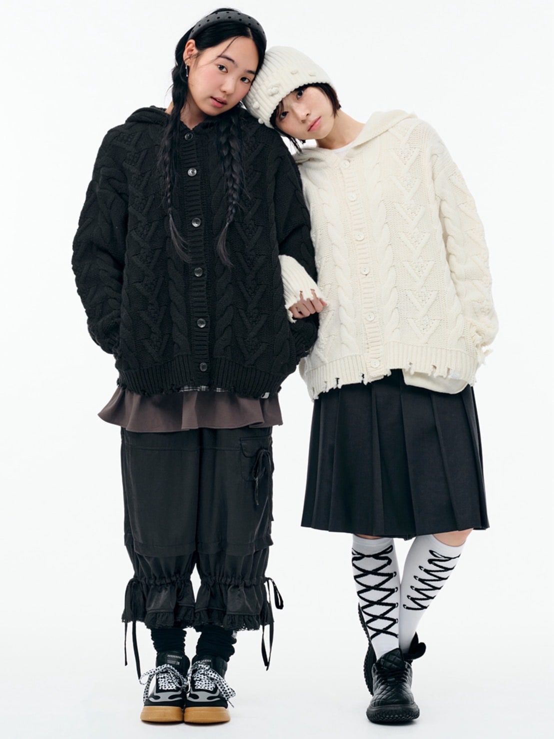 【TUOMIO】CHECK MIXED JERSEY DRESS / 【トゥオミオ】チェックミックスジャージワンピース