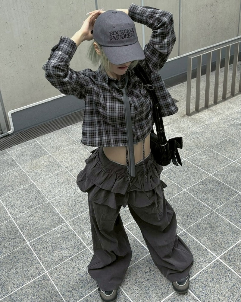 【nmtc +】frill layered 2way pants / 【エヌエムティーシープラス】フリルレイヤードツーウェイパンツ