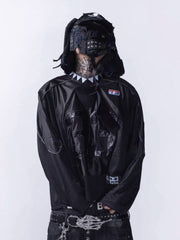 【F.V.V.O】33 Padded Shoulder V-Neck Jersey / 【フリーワールドオーダー(エフヴィーヴィーオー)】ナンバーデザイン長袖Tシャツ