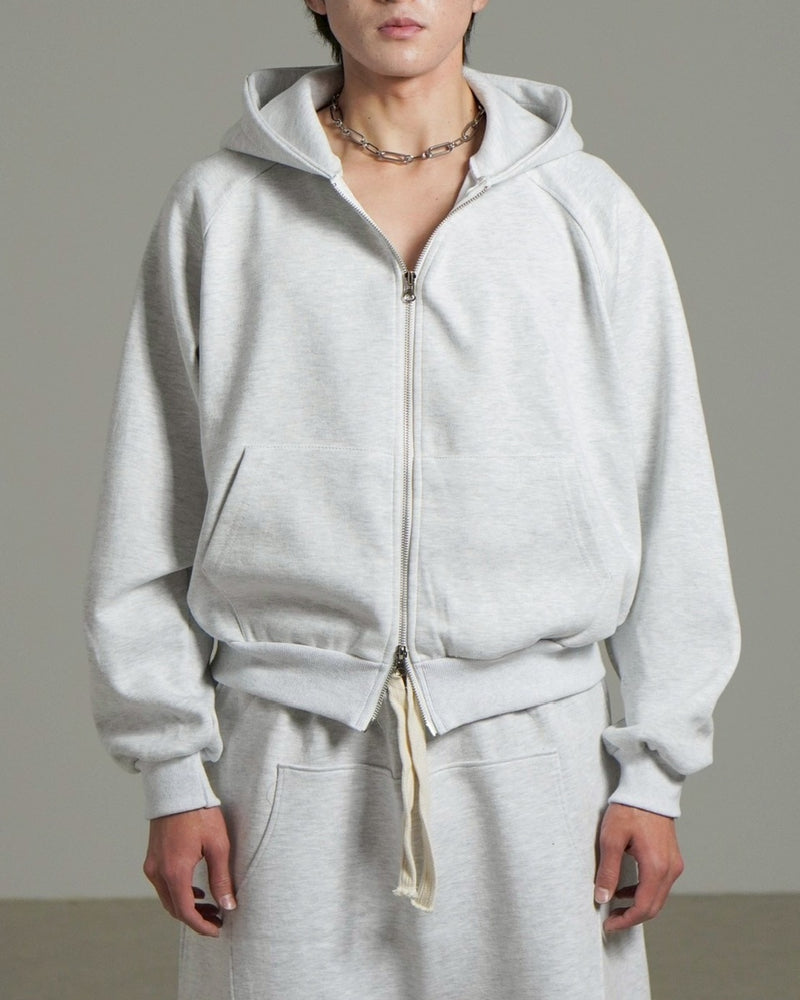 受注制【Chikashitsu +】heavy weight cotton cropped hoodie / 【チカシツプラス】ヘビーウェイトコットンクロップドパーカー (3color)