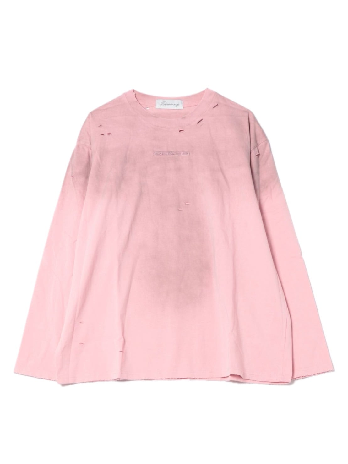 【Never mind the XU】damage washed long sleeve / 【ネバーマインドザエックスユー】ダメージウォッシュ長袖Tシャツ (3color)