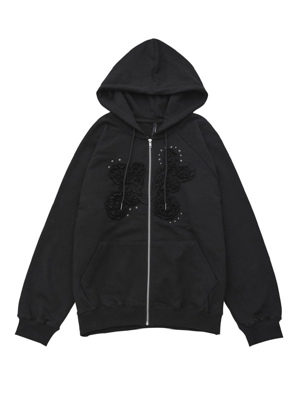 【FLAREUP】Ruffle Zip Hoodie / 【フレアアップ】ラッフルジップアップパーカー