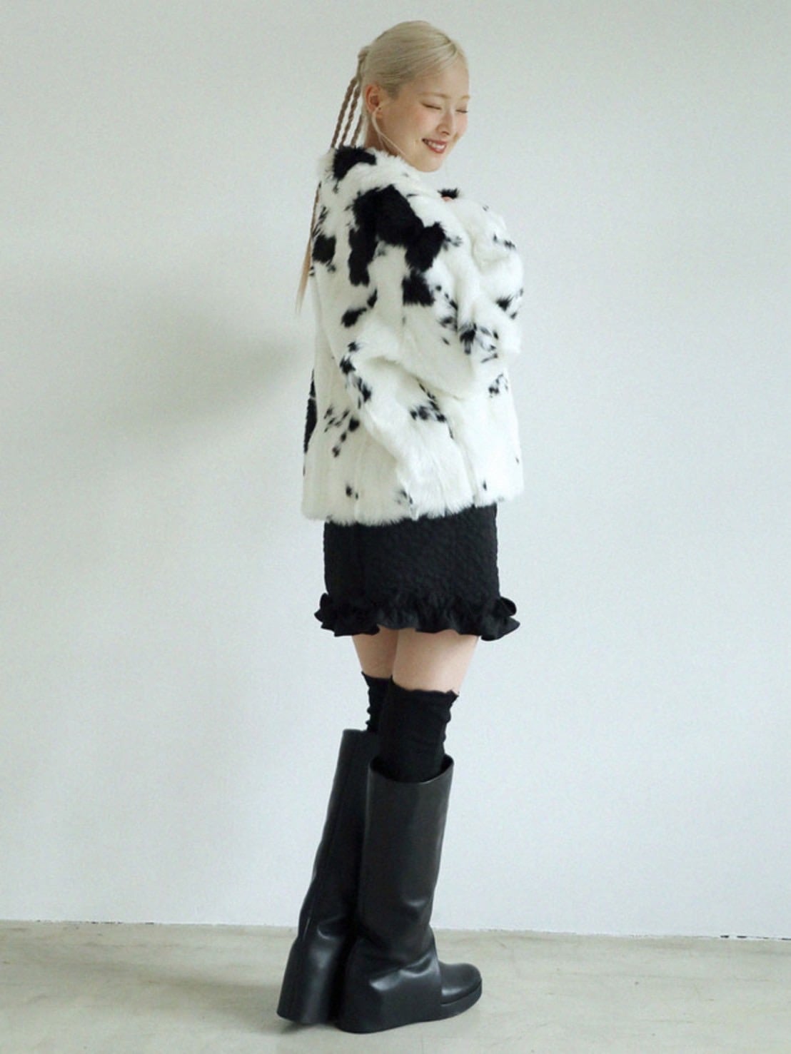 12/21 20:00 再販【Uglyshadow】MILK COW FUR JACKET / 【アグリーシャドウ】ミルクカウファージャケット