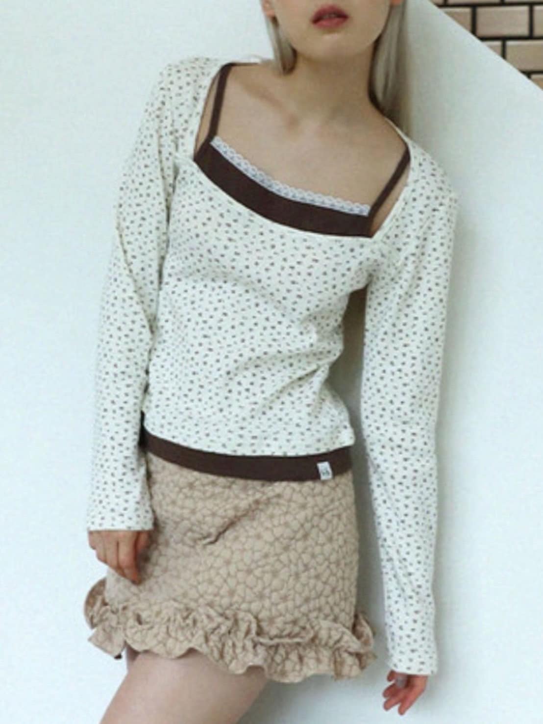 12/21 20:00 再販【Uglyshadow】FLOWER LAYERED T-SHIRT