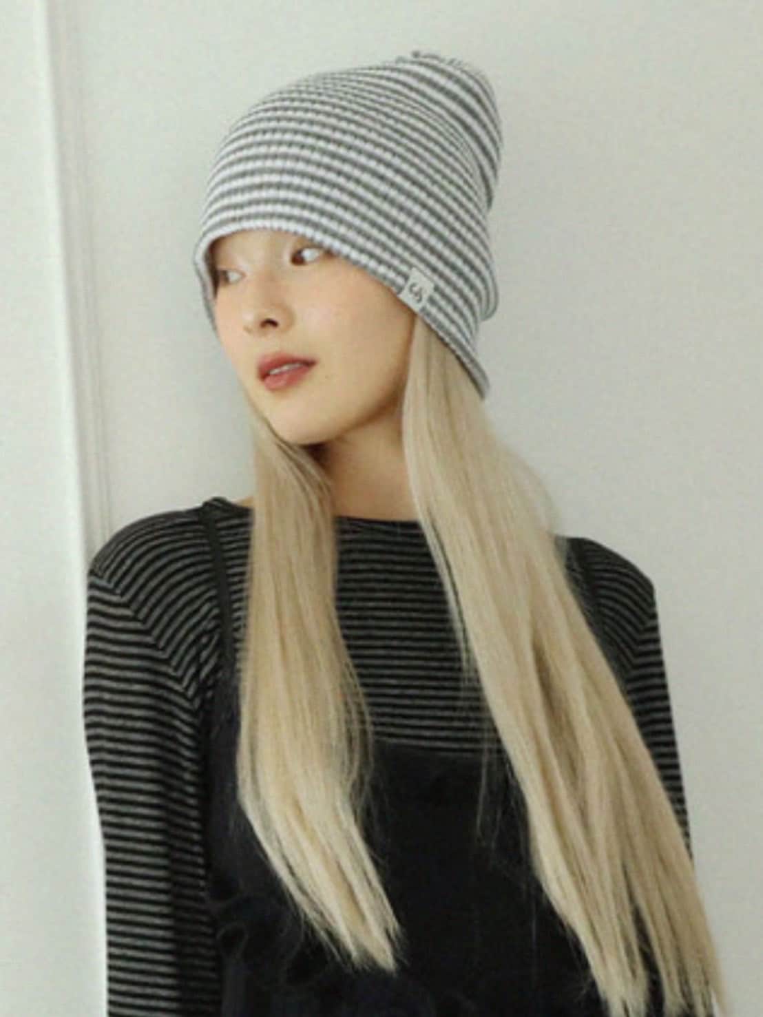 12/21 20:00 再販【Uglyshadow】STRIPED LONG BEANIE
