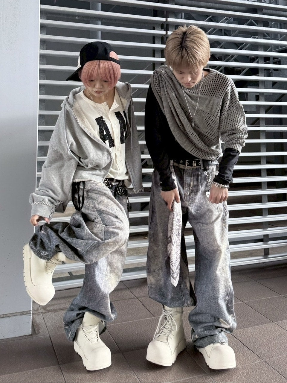 受注制【nmtc +】painted denim wide pants / 【エヌエムティーシープラス】ペイントデニムワイドパンツ