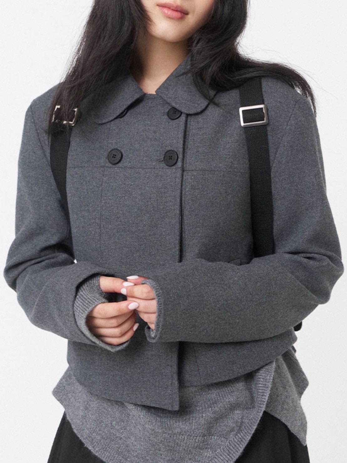 【Miseki seoul】Wabi Round collar double jacket