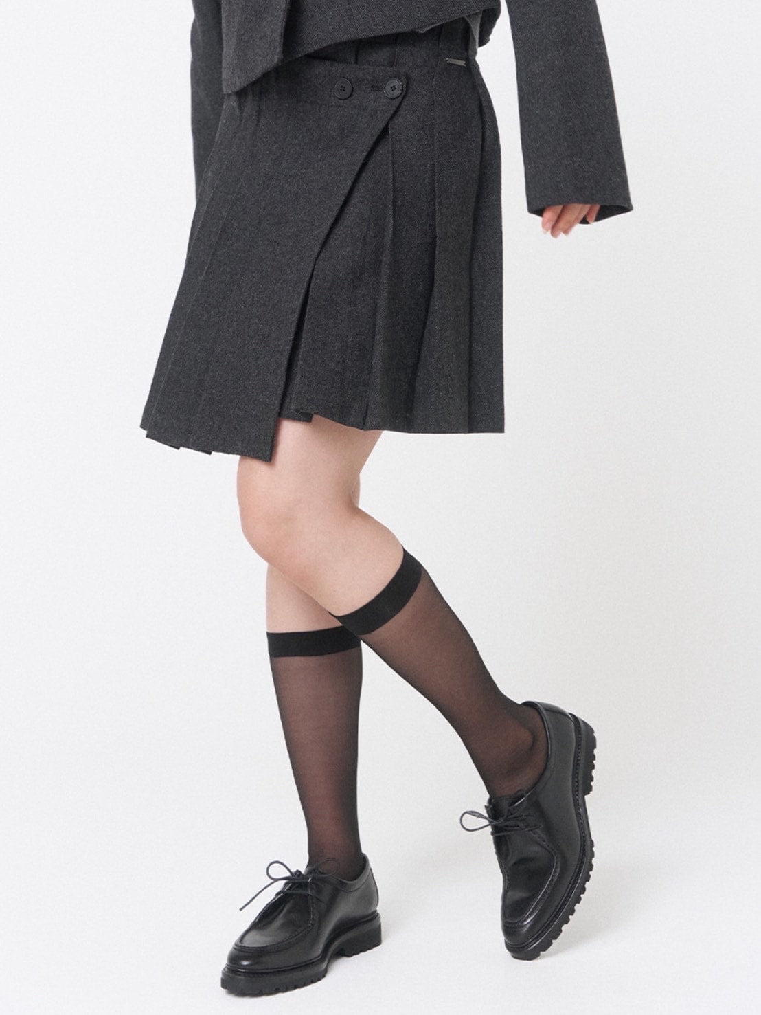 【Miseki seoul】Wabi origami pleats midi skirt