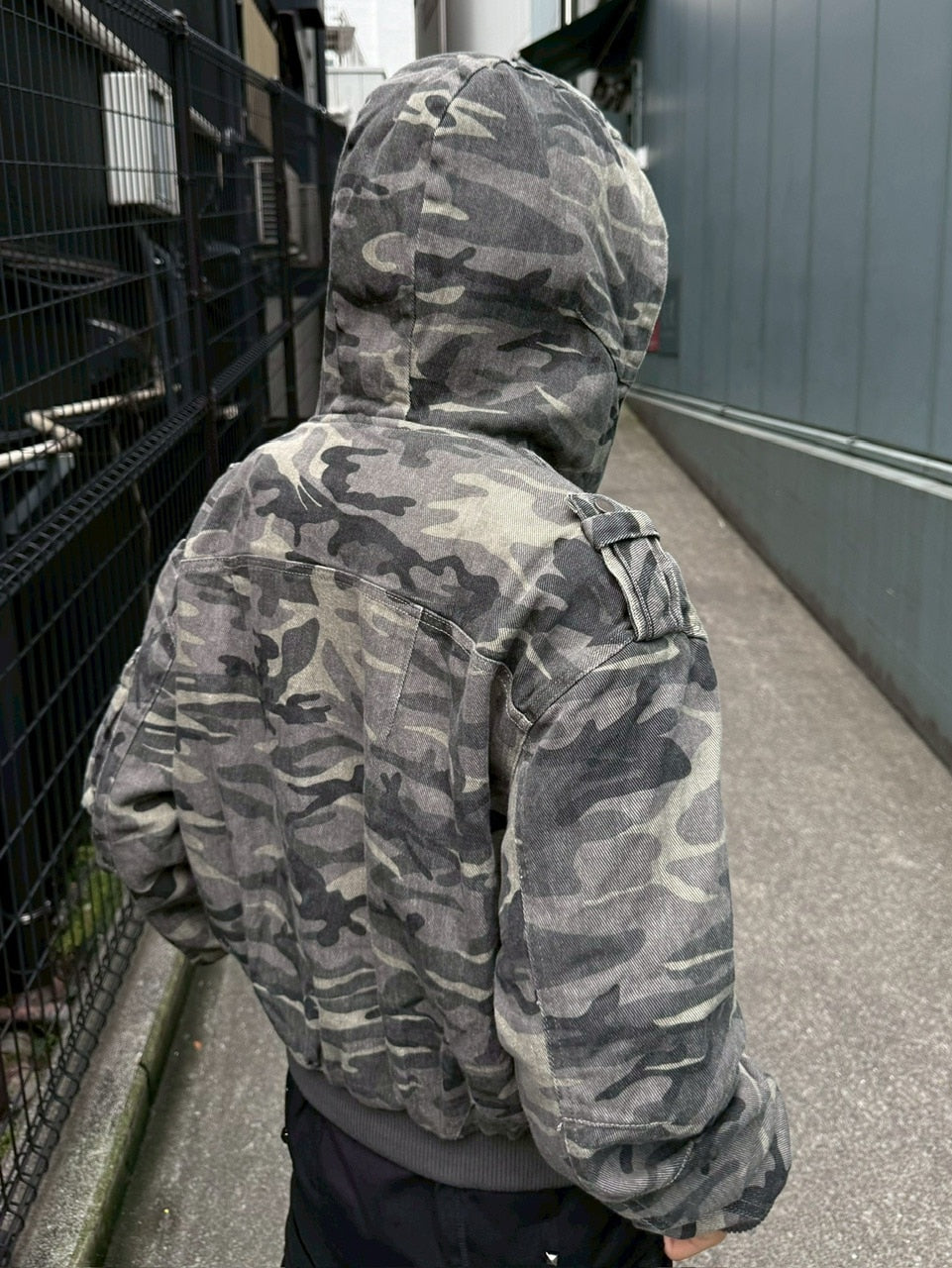 【Never mind the XU】camouflage zip up jacket / 【ネバーマインドザエックスユー】カモフラージュジップアップフードジャケット