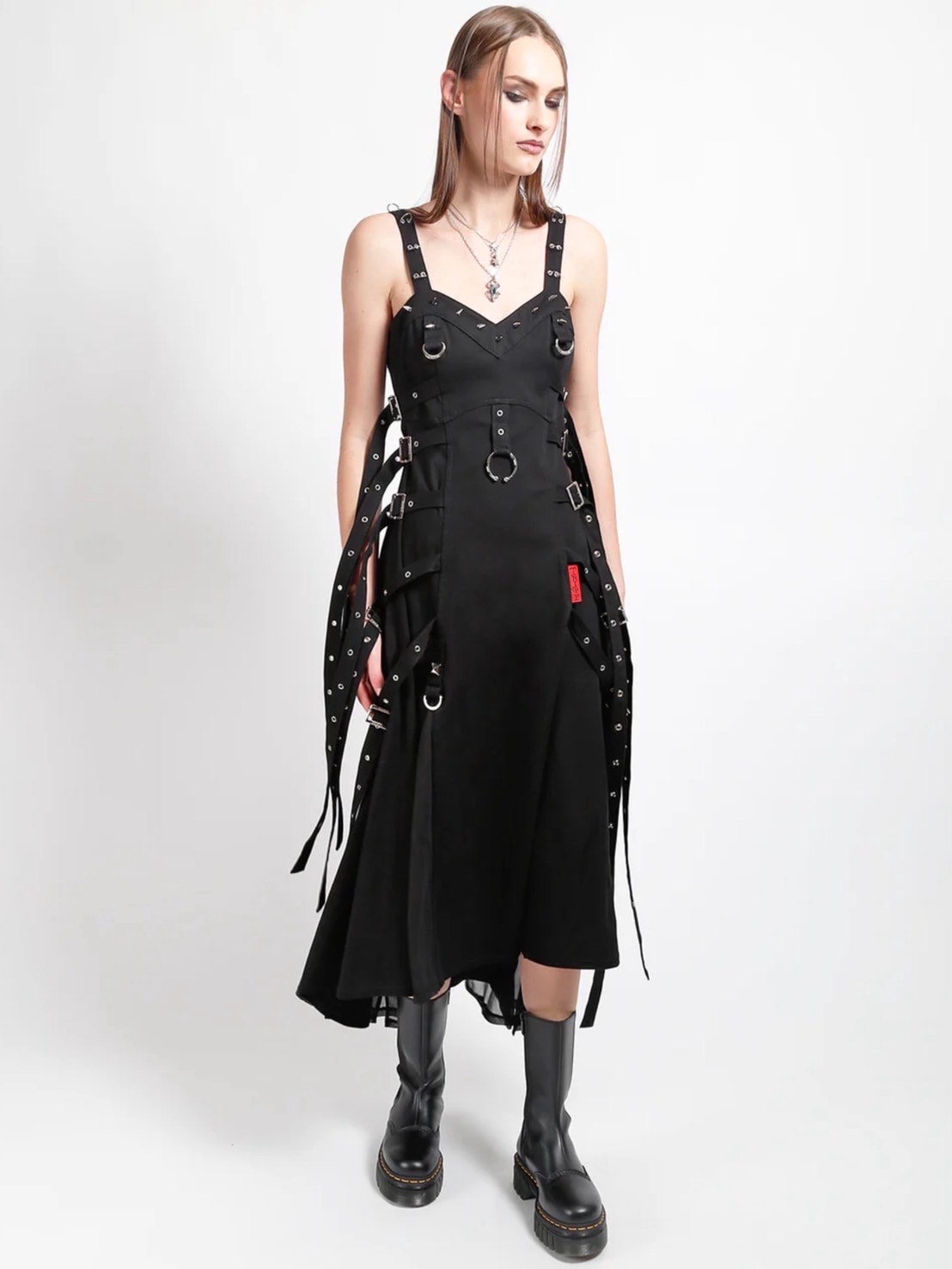 【TRIPP nyc】ENCHANTED DRESS[IO4951] / 【トリップ ニューヨーク 】ボンテージストラップロングキャミワンピース