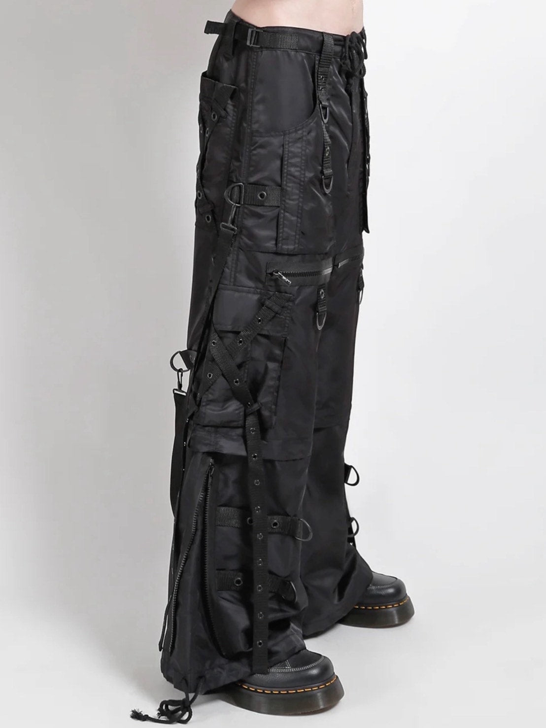 【TRIPP nyc】X STRAP SPACE OUT PANT[NY7296M] / 【トリップ ニューヨーク 】ボンテージストラップナイロンワイドパンツ