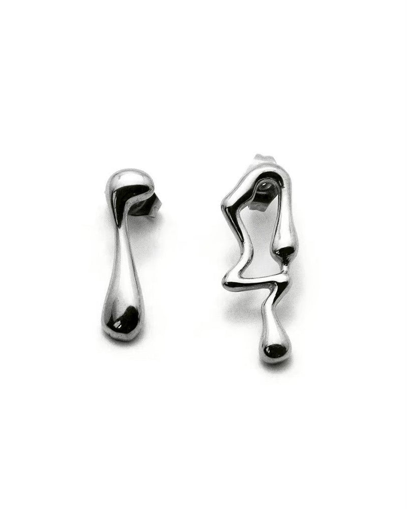 【BLIND MIND STUDIOS】Liquid Drop Earring / 【ブラインド マインド スタジオズ】リクイドドロップシルバーイヤリング