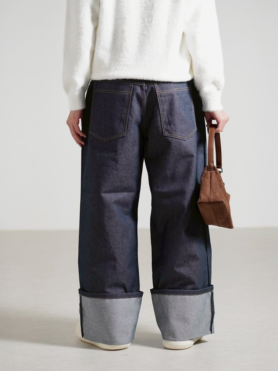 受注制【Chikashitsu +】roll-up balloon denim pants / 【チカシツプラス】ロールアップバルーンデニムパンツ (2color)