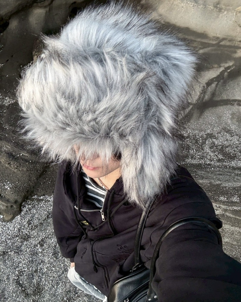 【youll】giant fur flight cap (2color)