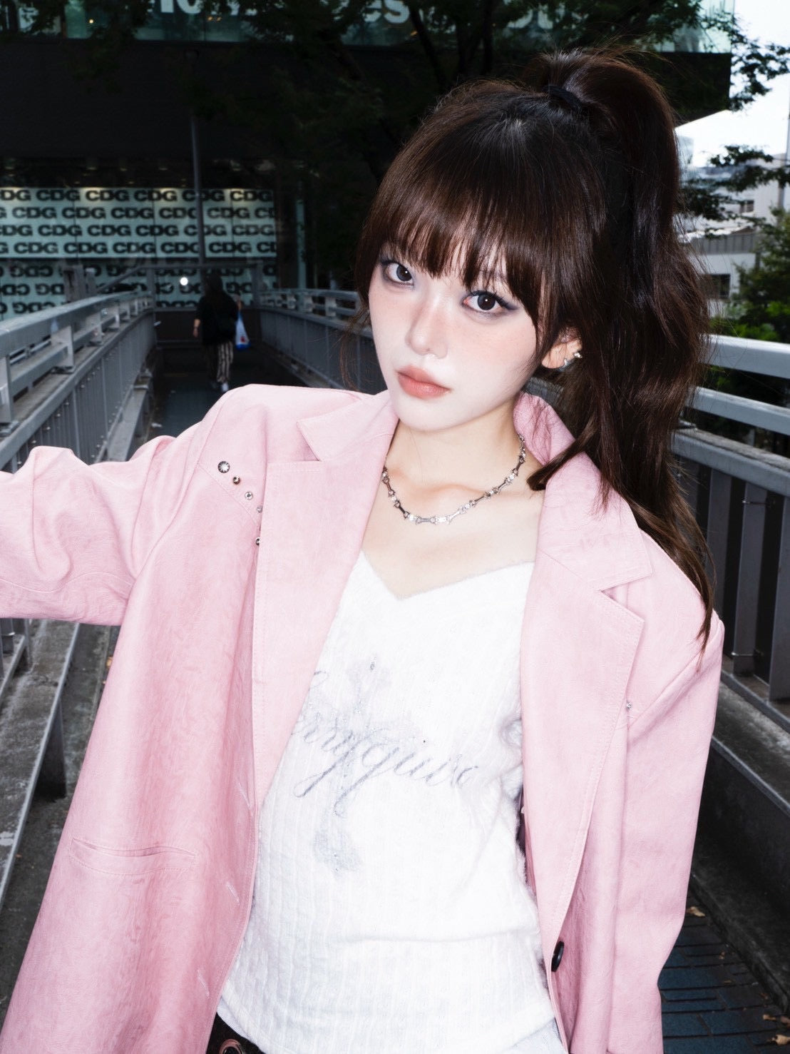 1/2 20:00発売【CHERRYQUIRI】stud leather jacket