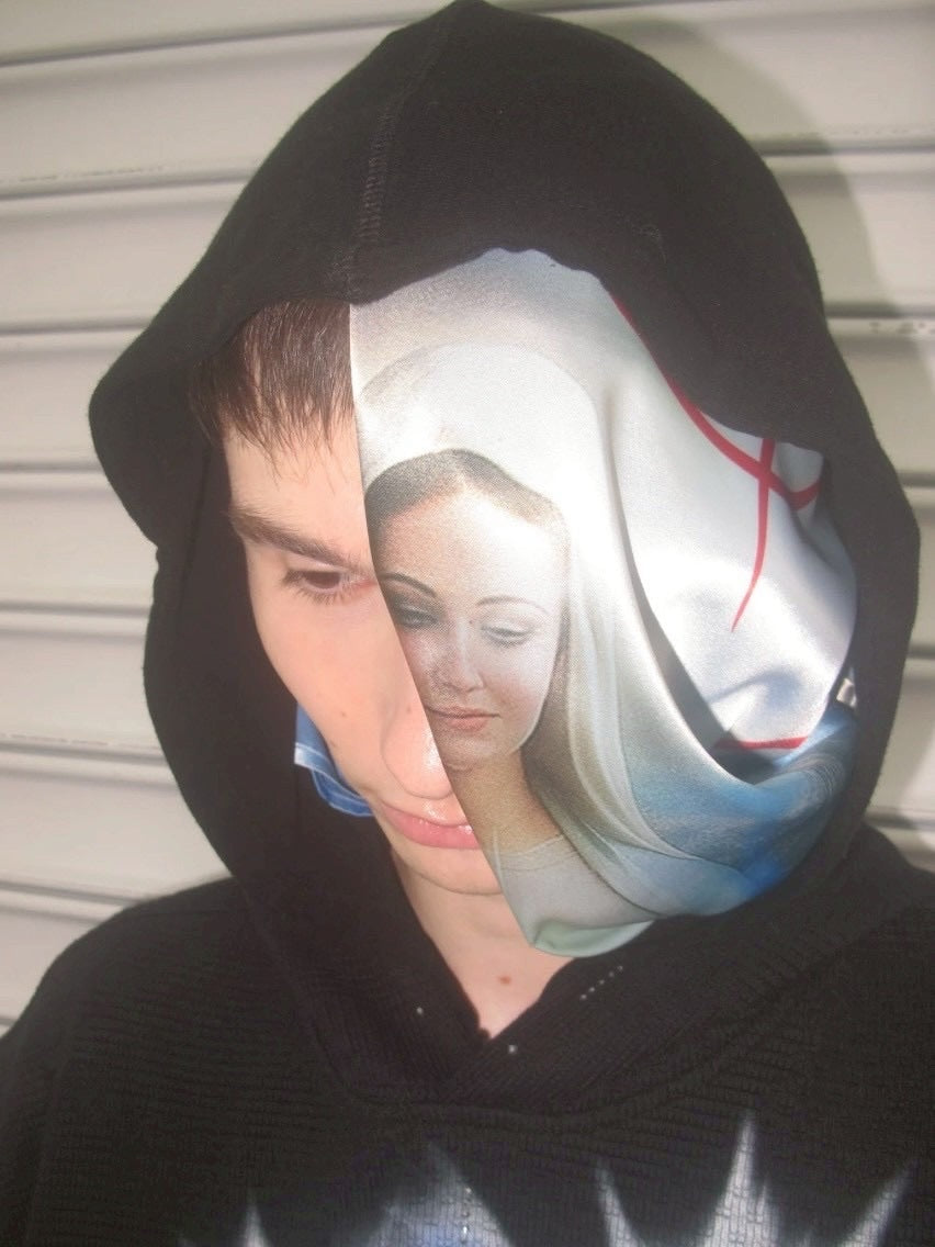 【DND4DES】The Virgin'S Thorn-Crowned Headscarf /【ディーエヌディーフォーデス】グラフィックデザインスカーフ