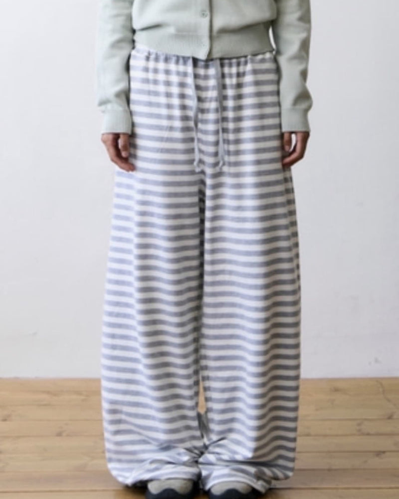 【THECOLDESTMOMENT】TCM stripe sweat pants